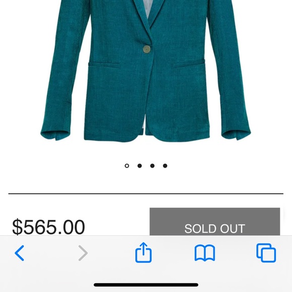 Blue Blazer with Relaxed Open Front Design - Picture 7 of 7